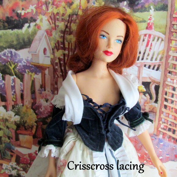 16" DOLL MAID, WENCH COSTUME for TONNER DOLLS, BRENDA STARR, 18th CENTURY OUTFIT - Picture 5 of 10